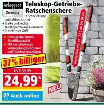 Norma Scheppach Teleskop-Getriebe- Ratschenschere Angebot