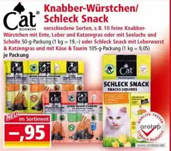 Norma Cat BONBON Knabber-Würstchen/ Schleck Snack 50 g Packung Angebot