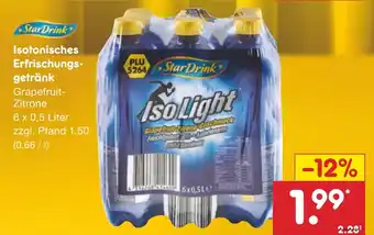 Netto Marken-Discount StarDrink Isotonisches Erfrischungs- getränk 6 x 0,5 Liter Angebot