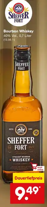 Netto Marken-Discount SHEFFER FORT Bourbon Whiskey 0,7 Liter Angebot
