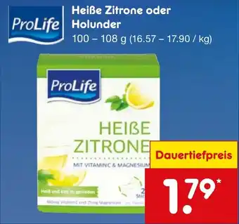 Netto Marken-Discount ProLife Heiße Zitrone oder ProLife Holunder 100-108 MIT VITAMINC & MAGNESIUM Angebot
