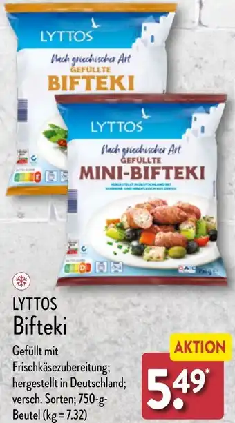 Aldi Nord LYTTOS Bifteki 750 g Beutel Angebot