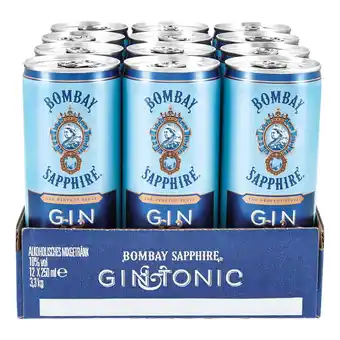 Netto Marken-Discount Bombay Sapphire Gin & Tonic Mixgetränk 10,0 % vol 0,25 Liter Dose, 12er Pack Angebot