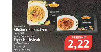 Feneberg Gourmella Allgäuer Kässpatzen Oder Jäger Hacksteak 250g Angebot