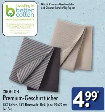 Aldi Nord CROFTON Premium-Geschirrtücher Angebot
