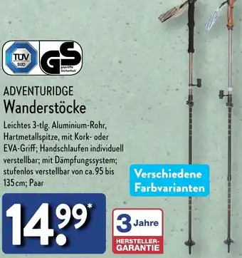 Aldi Nord ADVENTURIDGE Wanderstöcke Angebot