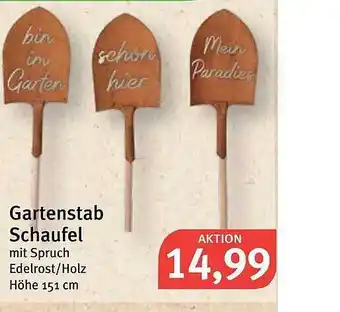 Feneberg Gartenstab Schaufel Angebot