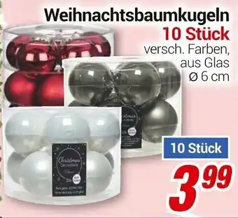 CENTERSHOP Weihnachtsbaumkugeln 10 Stück Ø 6 cm Angebot