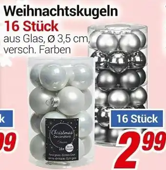 CENTERSHOP Weihnachtsbaumkugeln 16 Stück Ø 3.5 cm Angebot