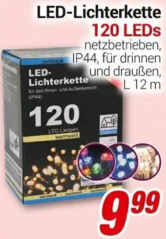 CENTERSHOP LED-Lichterkette 120 LEDs L 12 m Angebot