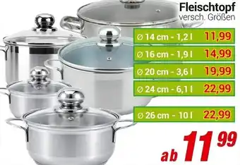 CENTERSHOP Fleischtopf Ø 14 cm - 1.2 l Angebot