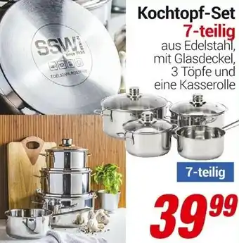 CENTERSHOP Kochtopf-Set 7-teilig Angebot