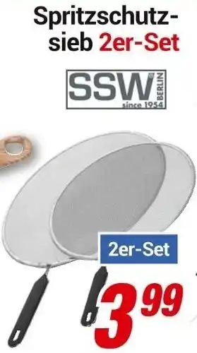 CENTERSHOP Spritzschutz-sieb 2er-Set Angebot