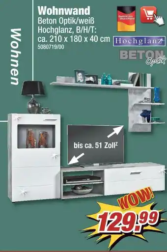 Poco Betonoptik wohnwand Angebot