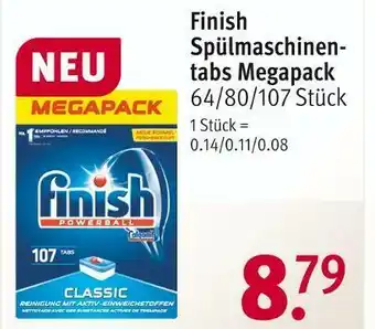 Rossmann Finish spülmaschinentabs megapack Angebot