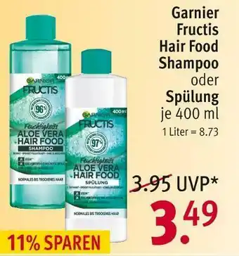 Rossmann Garnier fructis hair food shampoo oder spülung Angebot