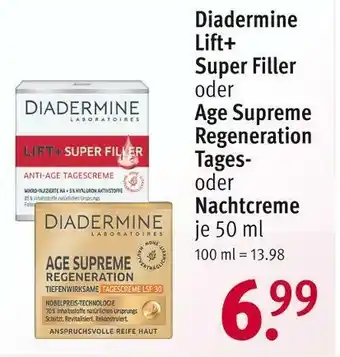 Rossmann Diadermine lift filler oder creme Angebot