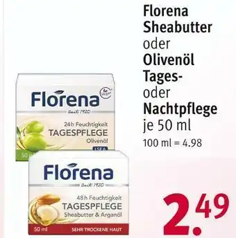 Rossmann Florena tages- oder nachtpflege Angebot