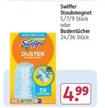 Rossmann Swiffer Staubmagnet 5/7/9 Stück oder Bodentücher 24/36 Stück Angebot