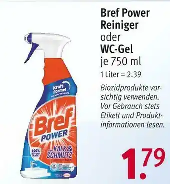 Rossmann Bref power reiniger oder wc-gel Angebot