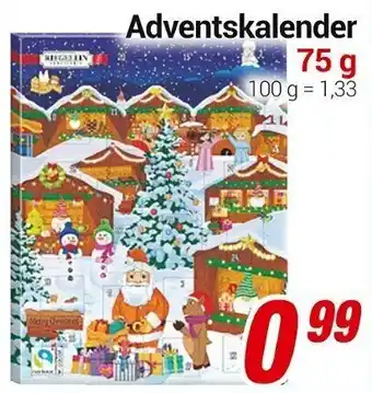 CENTERSHOP Adventskalender 75 g Angebot