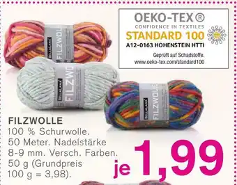 KODi Oeko-tex filzwolle Angebot