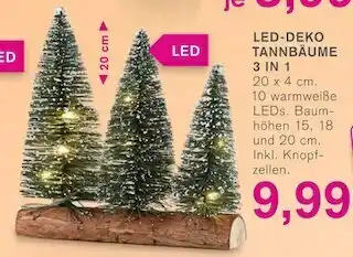 KODi Led-deko tannbäume 3 in 1 Angebot