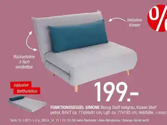 Osca Möbel Funktionssessel simone Angebot