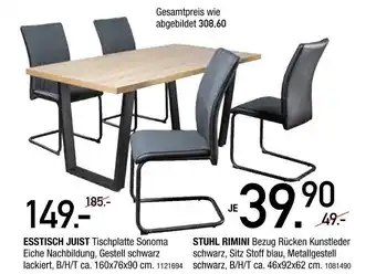 Osca Möbel Esstisch juist oder stuhl rimini Angebot