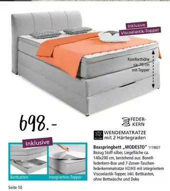 Zurbrüggen Boxspringbett „modesto“ Angebot