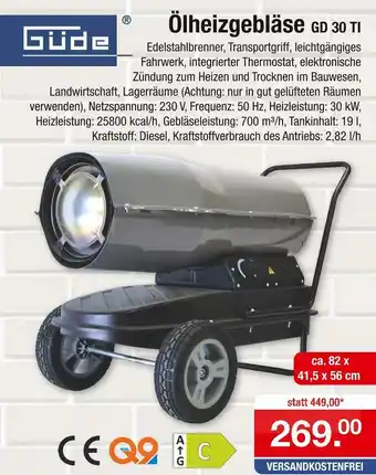 Zimmermann Güde ölheizgebläse gd 30 ti Angebot