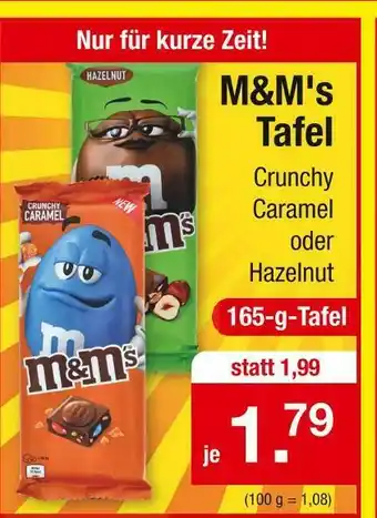 Zimmermann M&m's tafel Angebot