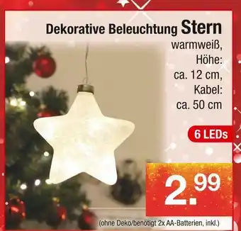 Zimmermann Dekorative beleuchtung stern Angebot