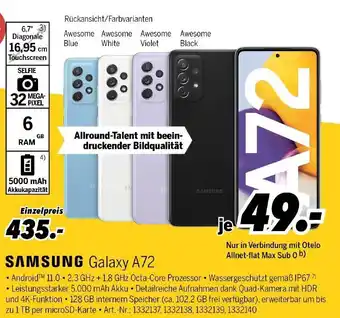 MEDIMAX Samsung Galaxy A72 Angebot