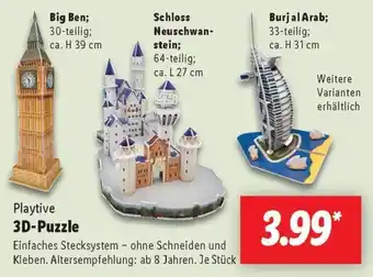 Lidl Playtive 3D-Puzzle Angebot