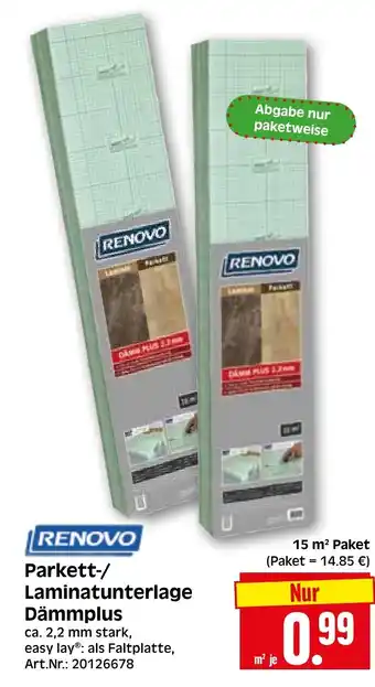 Herkules Baumarkt RENOVO Parkett-/ Laminatunterlage Dämmplus Angebot