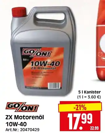Herkules Baumarkt GO/ON! ZX Motorenöl 10W-40 5 I Angebot