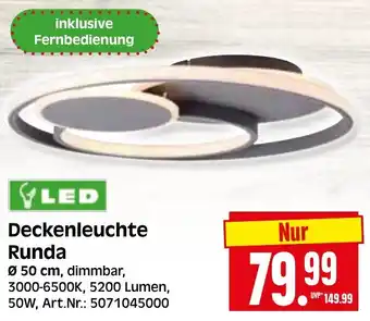 Herkules Baumarkt Deckenleuchte Runda Angebot