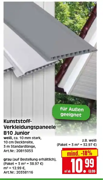 Herkules Baumarkt Kunststoff- Verkleidungspaneele B10 Junior Angebot