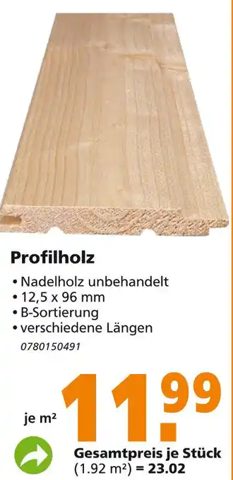 Globus Baumarkt Profilholz 12.5 x 96 mm Angebot