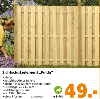 Globus Baumarkt Sichtschutzelement ,,Fulda" Angebot