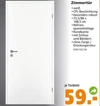 Globus Baumarkt Zimmertür Angebot