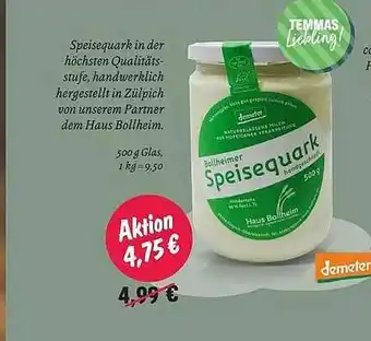 Temma Demeter Speisequark Angebot