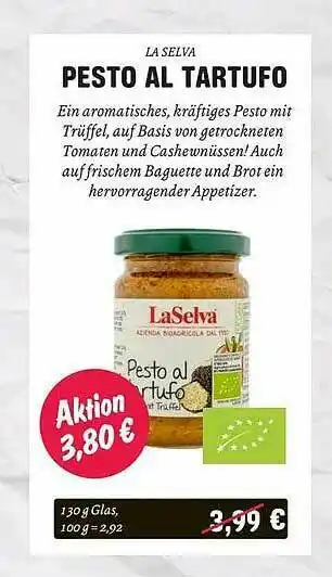 Temma La Selva Pesto Al Tartufo Angebot