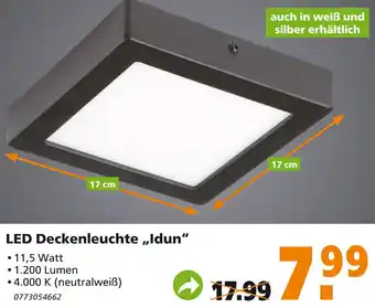 Globus Baumarkt LED Deckenleuchte ,,Idun" Angebot