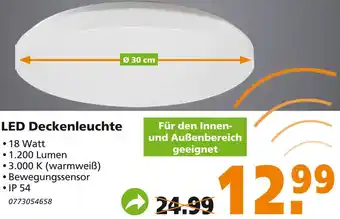 Globus Baumarkt LED Deckenleuchte 18 Watt Angebot