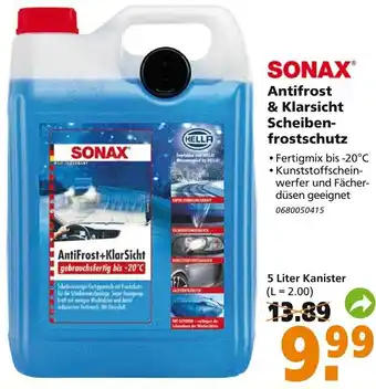 Globus Baumarkt Sonax Antifrost & Klarsicht Schelben-frostschutz 5 Liter Kanister Angebot