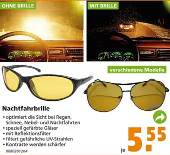 Globus Baumarkt Nachtfahrbrille Angebot