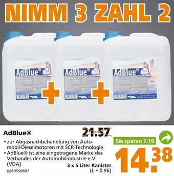 Globus Baumarkt AdBlue 3 x 5 Liter Kanister Angebot