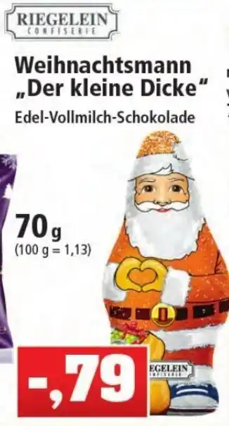 Thomas Philipps Riegelein Weihnachtsmann Der Kleine Dicke 70g Angebot